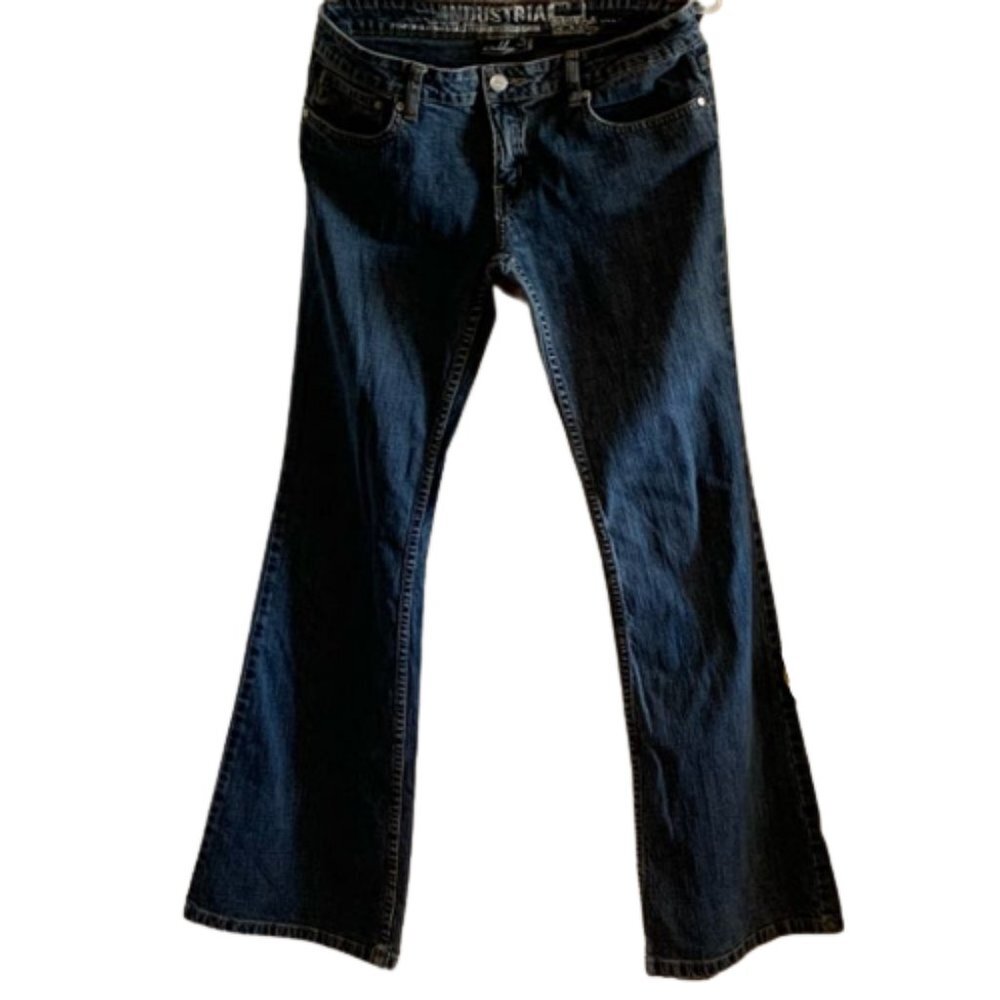 Vintage Oakley Womens Mid Rise Boot Cut Jeans Blue Dark Wash Size 8 Boho Y2K